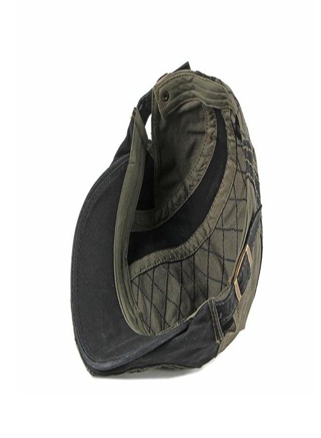 ASTOC Unisex Newsboy Hats Flat Ivy Irish Gatsby Cabbie Driving Berets Adjustable Hunting Cap for Men Women (US, Alpha, One Size, Army Green-Black) - Image 2